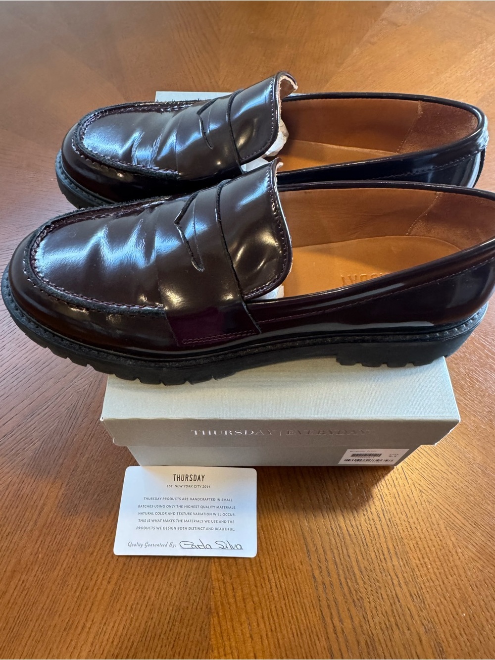 Women’s Classic Penny Loafers in Burgundy - Picture 6 of 8